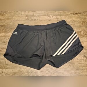 Adidas women's XL 3" running shorts with liner black/white